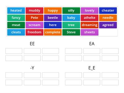 Long E Vowel Teams