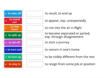 Phrasal verbs (no object) pt. 3a