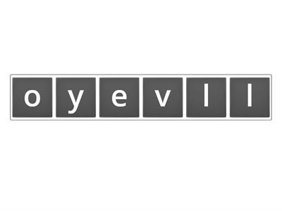 ee and ey word scramble