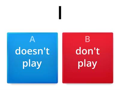 1)Inglese: forma negativa Simple Present ( play= giocare)