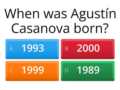 Agustín Casanova  Trivia 