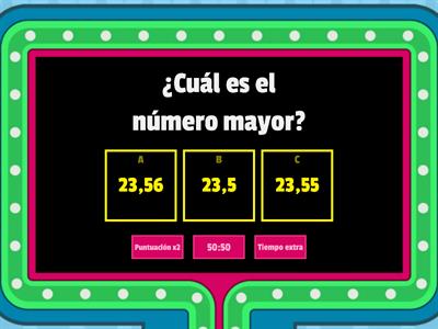 Compara números decimales - CST León 5º EP.