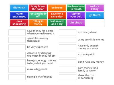 MONEY idioms 