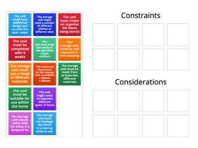 Storage Project Constraints and Considerations