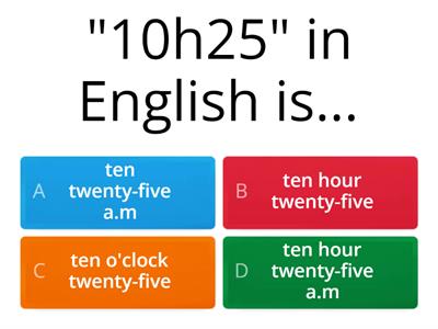 Tell the time in English