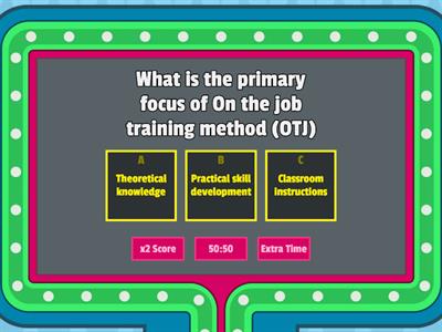 MCQs on the topic of On the job training method 