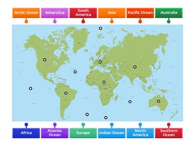 Continents and oceans