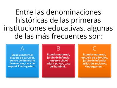 UC2. EVOLUCIÓN Y DENOMINACIONES DE LA EDUCACIÓN INFANTIL SESIÓN 2