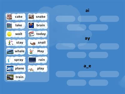 Long `a` Sound Sorting Activity
