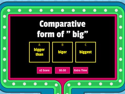  COMPARATIVES AND SUPERLATIVES REVIEW