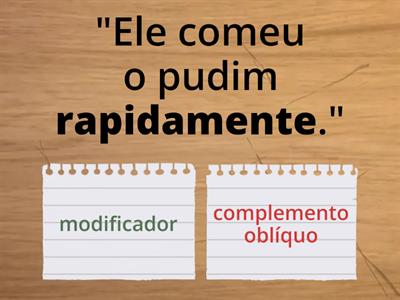 Complemento Oblíquo ou Modificador?