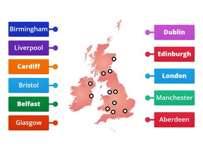 Major cities of Great Britain