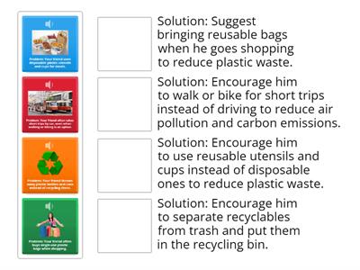 Primary 5_The Environment_Problem-Solution Match-Up. 