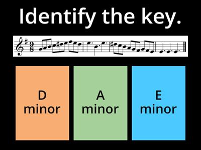 Key signatures 15:   D minor, A minor,  E minor