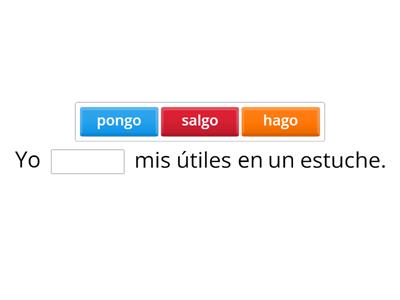 ¿Qué haces en la clase?  Irregular Yo Verbs 