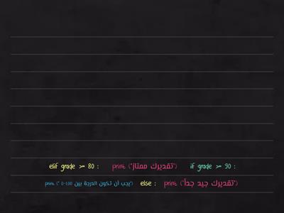 conditions الشروط