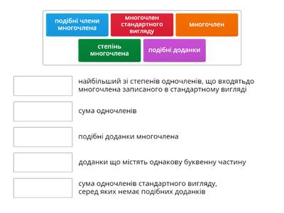 Многочлен,стандартний вигляд, степінь многочлена