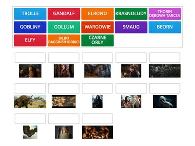 POSTACI "HOBBIT, CZYLI TAM I Z POWROTEM"