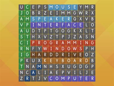 Computing Words Wordsearch