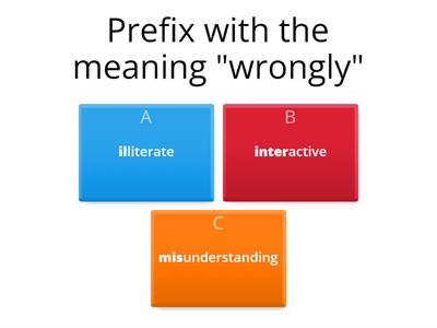 Advanced Prefixes meaning