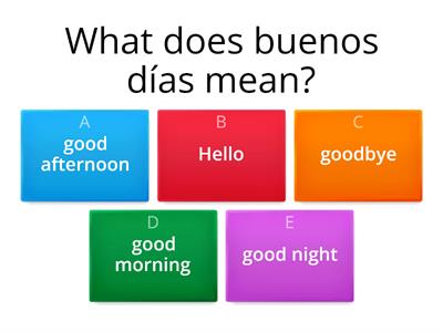 Spanish 1a Introduction Greetings/Farewells 