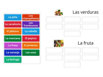 La comida vocabulary game