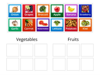 Fruits and vegetables Game