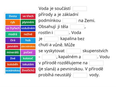 Prvouka- voda, vzduch, horniny a nerosty, půda, teplo a světlo