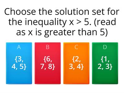 Solutions to Inequalities