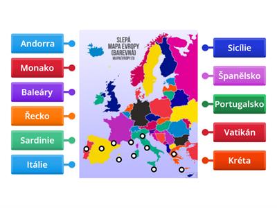 Jižní Evropa státy a území level 2