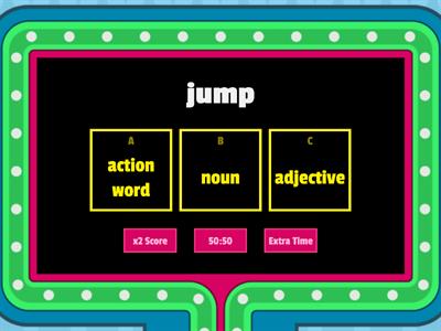 verb, noun or adjective