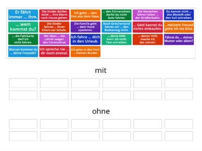 Menschen A1 L17 Mit oder ohne?