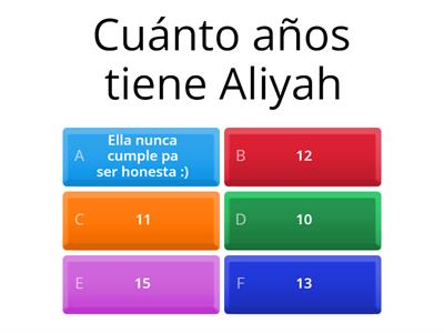 ¿Cuánto conoces a Aliyah?