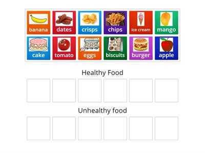 Classify healthy and unhealthy food