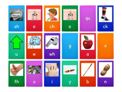 6 sounds / per day (no consonant pictures), with vowels & digraphs