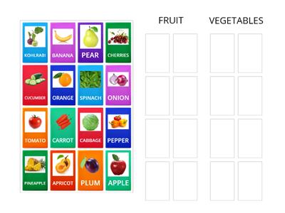 CLIL - biology - fruit vs vegetables