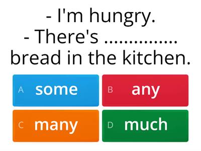 Outcomes Elem u2.3 Some, any, many, much, a lot of