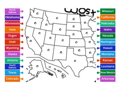 Western USA Map Diagram