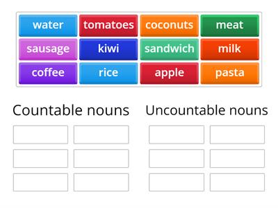 Countable/Uncountable nouns