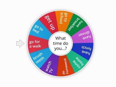 daily tasks wheel for kids