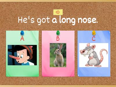 Kid's Box 1 Unit 6 - My face vocabulary (quiz)