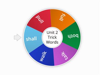Level 2 Unit 2 Trick Words