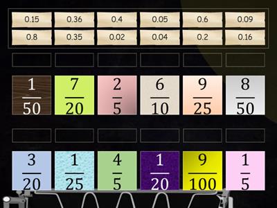 Fractions Decimals Match-Up