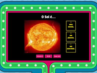 O Sol, as estrelas e os planetas 3.º  ano