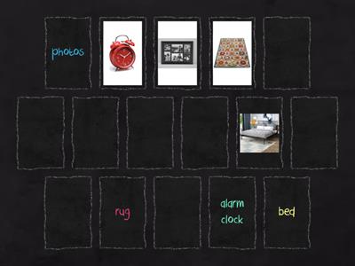 Bedroom objects memory game OU3 U2