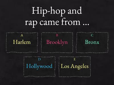 History of rap quiz