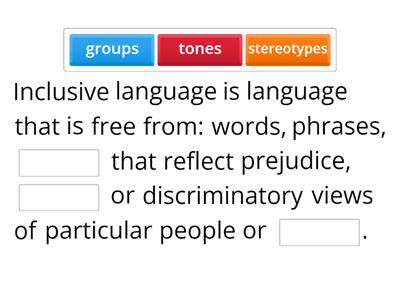 What is Inclusive language?