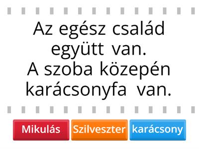 Відгадай, про які зимові свята розповідають речення!