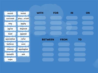 Gold Experience B2 unit 3 verbs + prepositions