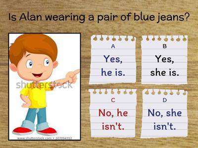 Y2 Topic 7 Is he/she wearing....?